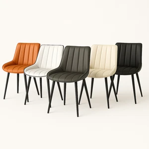 Faux Leather Dining Resturant Chairs Padded Dining Room Kitchen Chair Set Family - Picture 1 of 38