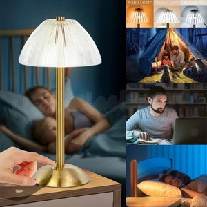 Crystal Table Lamp Night Light Dimmable Touch Control USB Rechargeable Bedside - Picture 1 of 12