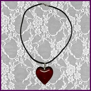 Y2k Rot Herz Halskette für Frauen Mode Vintage Große Herzen Anhänger - Bild 1 von 28
