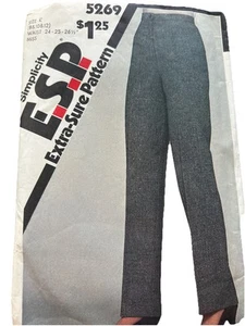 Vtg 1980s PANTS Simplicity Pattern 5269 ESP (Extra Sure) Size 8 10 12 Cut To 12 - Picture 1 of 2