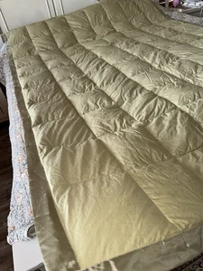 The Company Store Coperta Cotone Verde Salvia Piumino Imbottita Doppia Taglia KM80 T - Foto 1 di 8