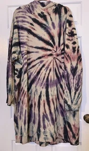 Vestido de felpa boho francés tórrido talla grande 4 tie dye falta cuerda para sudadera con capucha - Imagen 1 de 6