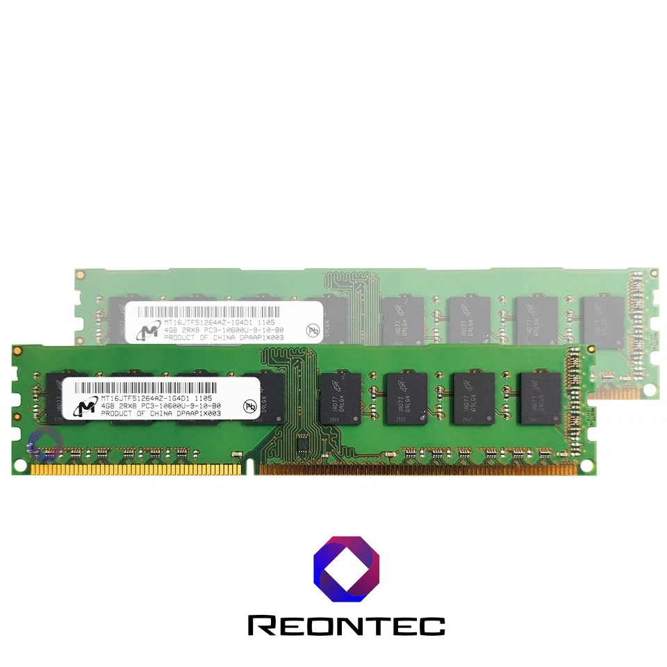 4GB RAM PC Micron PC3 - 10600U DDR3 MT16JTF51264AZ-1G4D1 2Rx8 - Immagine 1 di 1