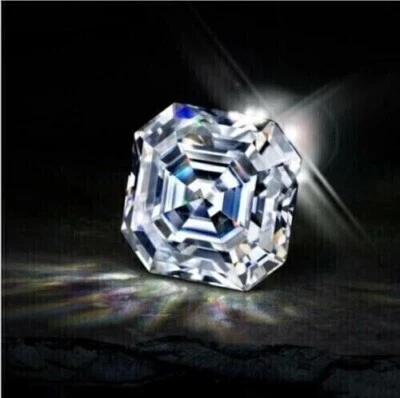 4.2 Carat Lab Grown Asscher Cut Diamond D VVS1 Clarity Certified CVD Gems 5NSC - Image 1 of 4