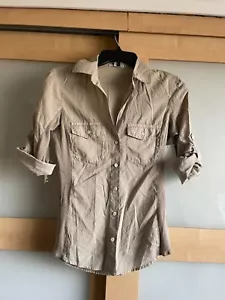 Camisa para mujer James Perse panel en contraste - Imagen 1 de 5