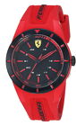Scuderia Ferrari 0870019 Red Rev Black Dial Red Silicone Strap Mens Sport Watch