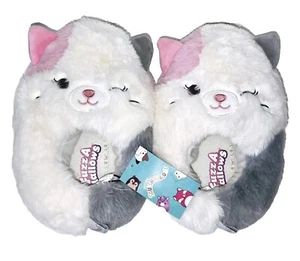 Original Squishmallows Fuzzamallow Karina the Cat Plush Girls Slipper Size 4-5 - Picture 1 of 19