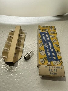 G.E. "10-pack" miniature lamp light bulb #47 radio 6.3v, .15A - Picture 1 of 2