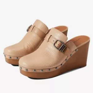 Lucky Brand Zilkio Damen-Leder-Clogs Keilabsatz-Sandalen Schuhe Größe 9,5M - Bild 1 von 14