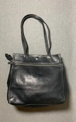Vintage ROOTS Pebbled Leather Tote Bag Soft Leather Shoulder Bag Handbag Canada  - Image 1 of 4