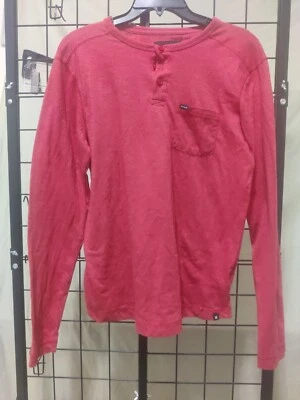 Hurley Men's Size Small Red Long Sleeve T-Shirt - Image 1 of 3