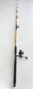 Nite Stick Catfish Spinning Combo 9' 2PC Rod Glow Tip Yellow/ 6 BB Reel - Picture 1 of 11