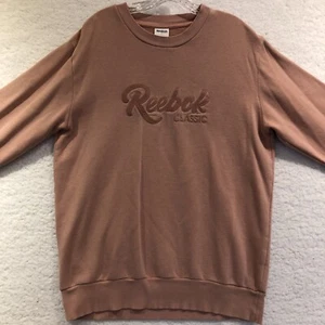 Womens Reebok Classic Sweatshirt Size Medium Crewneck Athletic 90s Retro Pink - Picture 1 of 15
