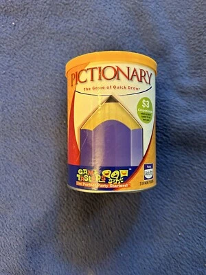 Game tasters perfect party starter pictionary new HASBRO travel game in can RARE - Image 1 of 4