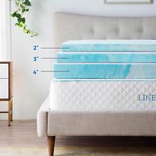 Linenspa 2, 3, 4 inch Soft Plush Swirl Gel Memory Foam Topper - Full Queen King