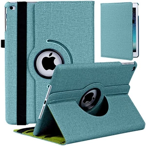 iPad Rotating Case Fabric 360 Stand Cover For iPad Mini Pro 12.9 Air 11 13 M2 M3 - Picture 1 of 14