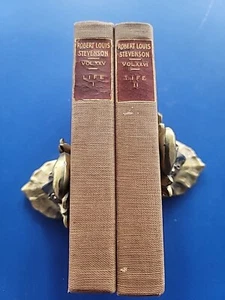 1901  Life 1 and 2 Robert Louis Stevenson Lot of 2 volumes   - Picture 1 of 11