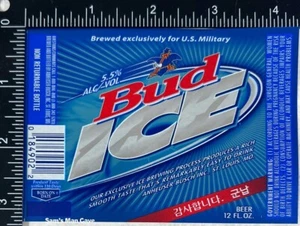 Bud Ice US-Militär Bier Etikett - MISSOURI - Bild 1 von 1