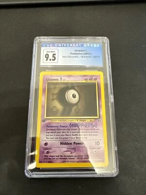 CGC 9.5 Gem Mint(Now 10!)- First Edition Unown ( I ) Pokemon Neo Discovery 68/75 - Image 1 of 2