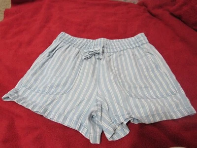 CALVIN KLEIN, PANTALÓN CORTO MUJER LYOCELL CORDÓN ELÁSTICO AZUL/BLANCO, TALLA 6 Foto 1 de 4