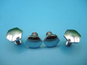 MAFAC RACER BULLONI / VITI PERNO x4 - NUOVO VECCHIO STOCK CON FINITURA CROMATA COME NUOVO - Foto 1 di 9