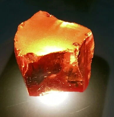 粗糙散装宝石认证 233.65 克拉天然柬埔寨橙色锆石 — 第 1/4 张图片