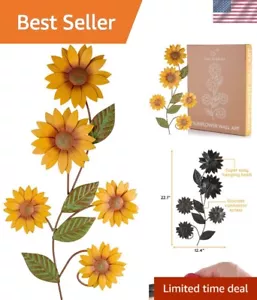Contemporary Metal Sunflower Wall Decor - Lightweight and Charming Design - Picture 1 of 9