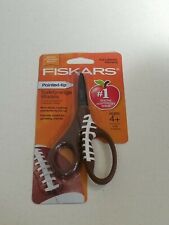 Fiskars  5 Inch Kids Scissors  Ages 4+  Pointed Tip, Safety Edge Blades Football