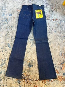 1960’s VTG Wrangler NOS Denim Jeans USA 28x34 Deadstock Flare Leg 60s - Picture 1 of 12