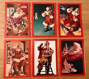 Coca Cola Glückwunschkarten Coke Santa 6er Set, 1989 Frankreich - Bild 1 von 2