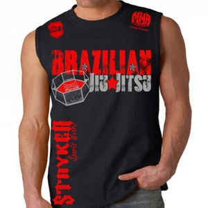 New Stryker Brazilian Jiu Jitsu Octagon ufc mma Fighter Sleeveless Muscle Shirt - Picture 1 of 3