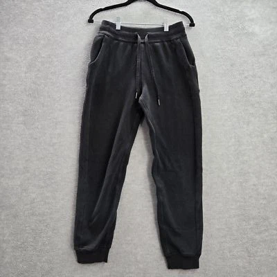 Lululemon Men Activewear Pants 4 Black Scuba Jogger Logo 27" Inseam Foto 1 de 4