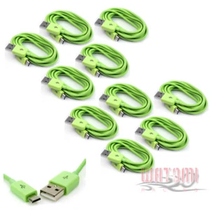 10X 3FT MICRO USB DATA SYNC CHARGER CABLE GREEN NOKIA LUMIA 1020 LG OPTIMUS G G2 - Picture 1 of 1