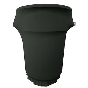 Cubierta de spandex de lino LA equipada para bote de basura de 55 galones sobre ruedas. Hecho en EE. UU. - Imagen 1 de 11