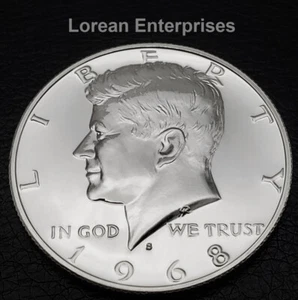 Medio dólar S Kennedy 1968 40 % plata ✼proof✼ bu - Imagen 1 de 3