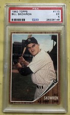1962 Topps Bill Moose Skowron Baseball Card #110 Yankees First Base Graded PSA 5