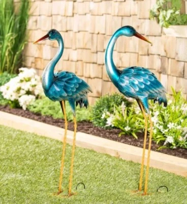 "Par de estatua de garza azul 35"", elegante decoración de jardín - envío gratuito - 1622838" Foto 1 de 4