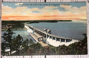 Bagnell Dam and Lake of the Ozarks, U.S. Highway 54, Missouri - Postcard - Picture 1 of 2