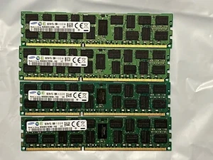 SAMSUNG 64GB (4X16GB) DDR3 1600MHz PC3L-12800R ECC Register Memory M393B2G70DB0 - Picture 1 of 4