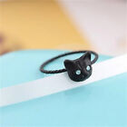 1pc Women Mini Lovely Cat Shaped Ring Rhinestone Studd Ring Black Gold SilvLD_hg
