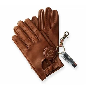 MENS CLASSIC DRIVING GLOVES SOFT GENUINE REAL LAMBSKIN LEATHER DARK BROWN - Picture 1 of 17