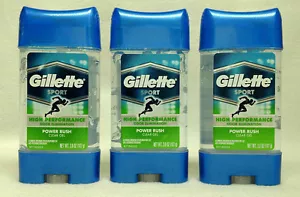 3 Gillette Hochleistungs POWER RUSH Gel Antitranspirant/Deodorant 3,8 Unzen - Bild 1 von 1