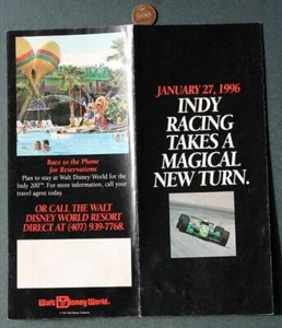 1996 Orlando Florida Walt Disney World Inaugural Indy 200 Autorennen Broschüre----- - Bild 1 von 1