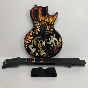 RARE Xbox 360 Guitar Hero Gibson Les Paul Motley Crue Wireless Guitar WORKING - Picture 1 of 16