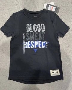 Under Armour Boys' Project Rock Live T-Shirt ( XS, Regular, Black/royal) 1366895 - Picture 1 of 8