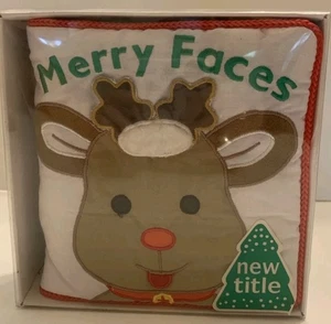 New Toddler Merry Faces: A Cuddly Cloth Book, Christmas Fun, by Piggy Toes NOS - Bild 1 von 2
