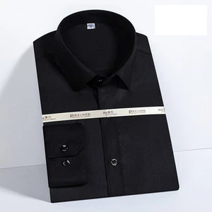 Men's Dress Shirts Long Sleeves Formal No Iron Elastic Bamboo Casual Shirt Tops - Picture 1 of 20