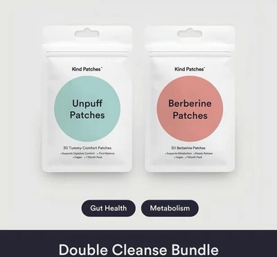 Paquete de parches de doble limpieza de 30 unidades cada uno: parches sin soplar y berberina Foto 1 de 3