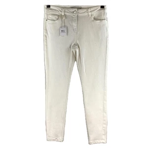 Next White Mid Rise Skinny Jeans UK 14P NWT - Picture 1 of 4