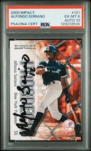Alfonso Soriano 2000 Impact #121 Rookie Auto 10 PSA 6 - Foto 1 di 2
